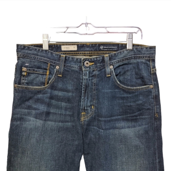 Adriano Goldschmied Hero Straight Relaxed Fit Dark Wash Blue Jeans Mens Size 32 - Picture 5 of 11